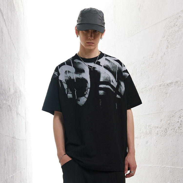 Black Graffiti T-shirt – DAXUEN