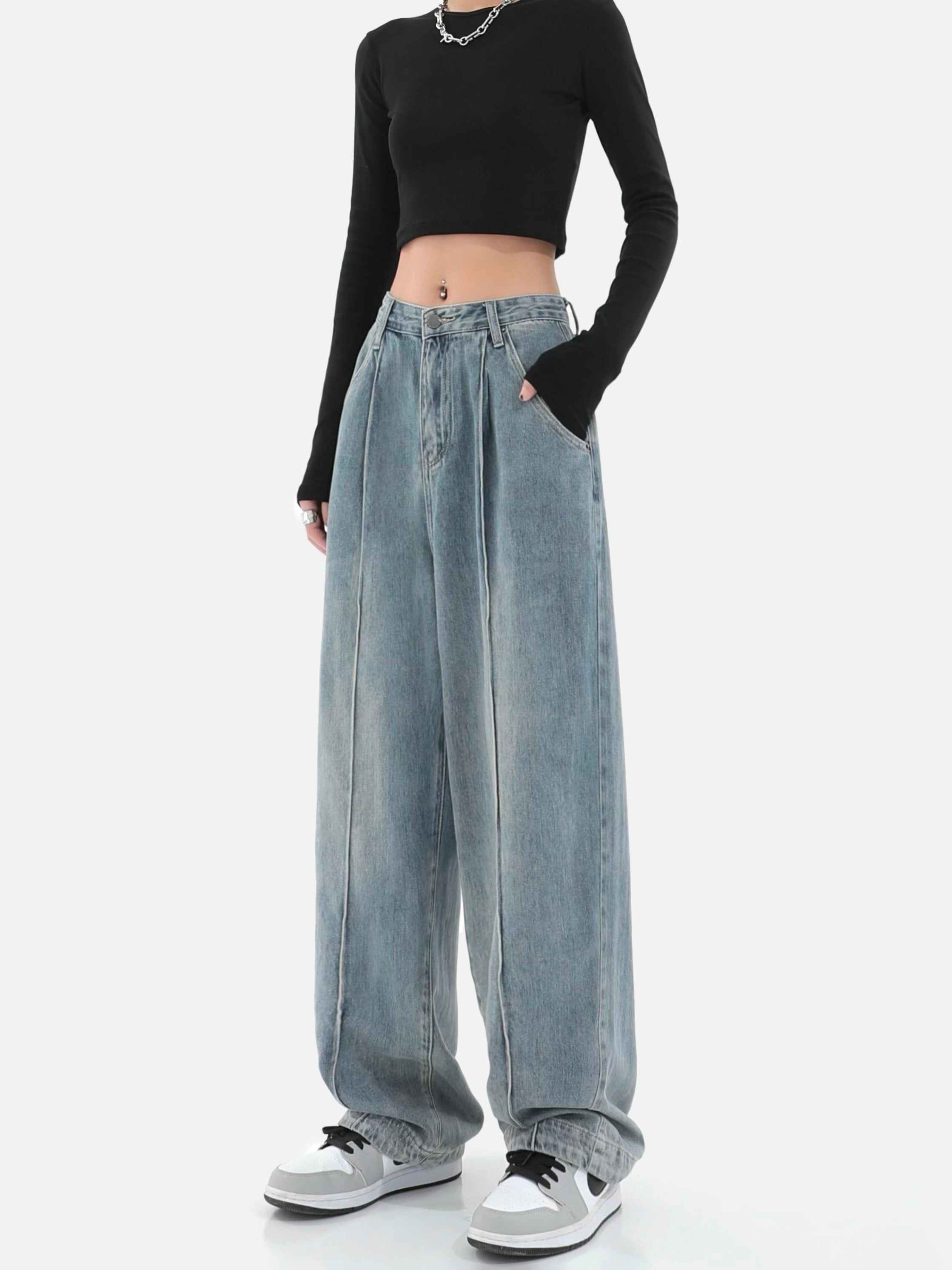 Wide Leg Baggy Denim Pants – DAXUEN