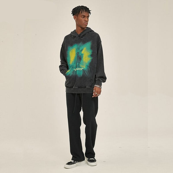 Shadow Graphic Loose Hoodie