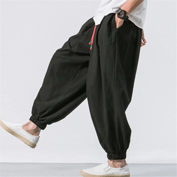 Harem Elastic-waist Loose Sweatpants