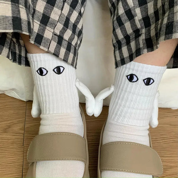 Magnetic Hand Cartoon Eyes Socks