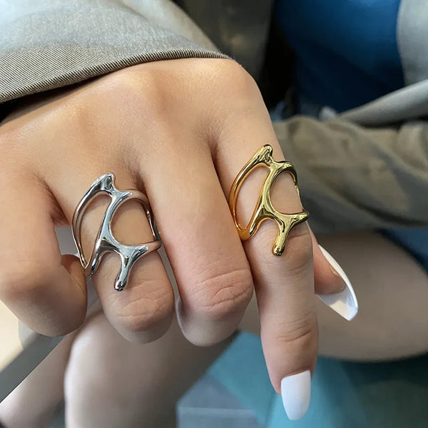 Vintage Irregular Hollow Ring