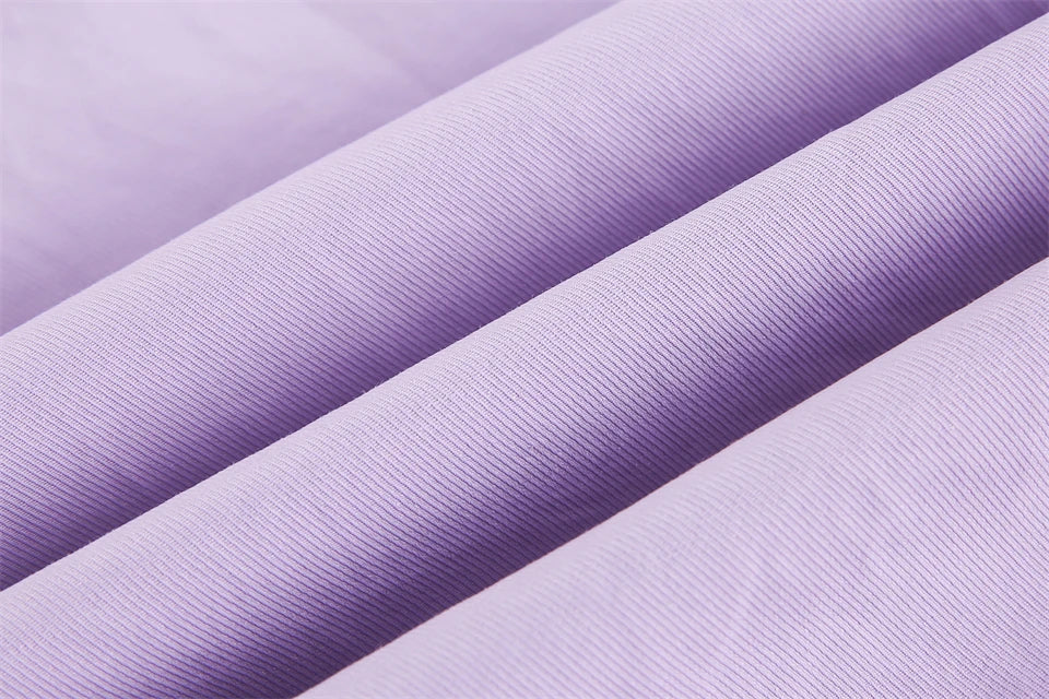 The fabric and details of the Women's Purple Rose T-shirt from DAXUEN.