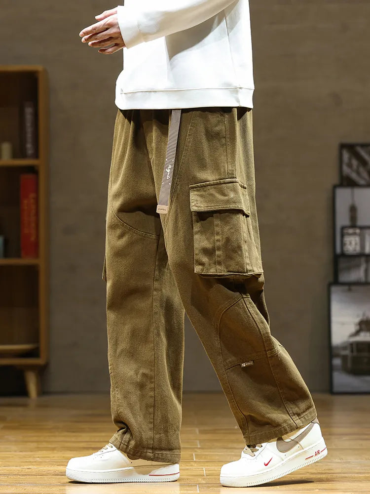 Loose Straight Multi-Pockets Cargo Pants