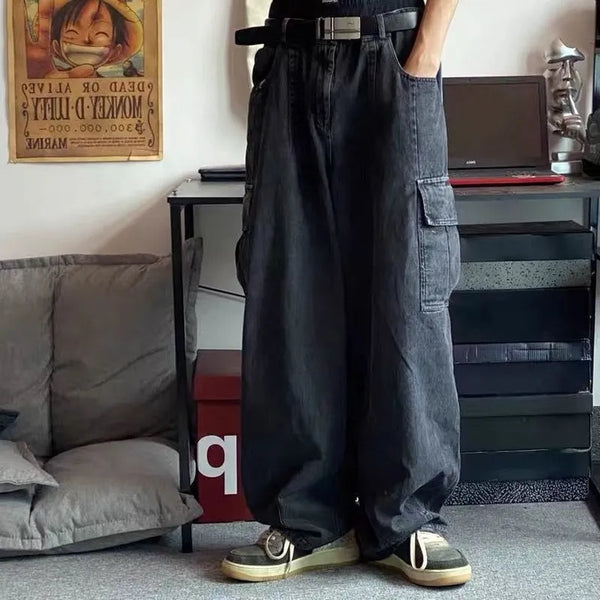 Baggy Cargo Denim Pants