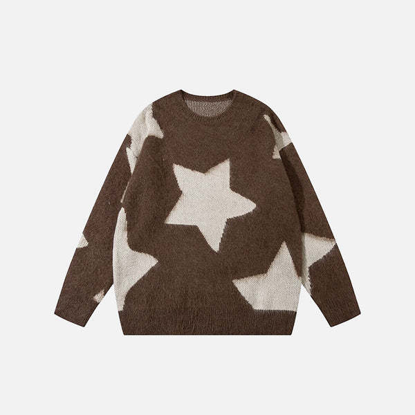 Y2K Star Knitted Sweater