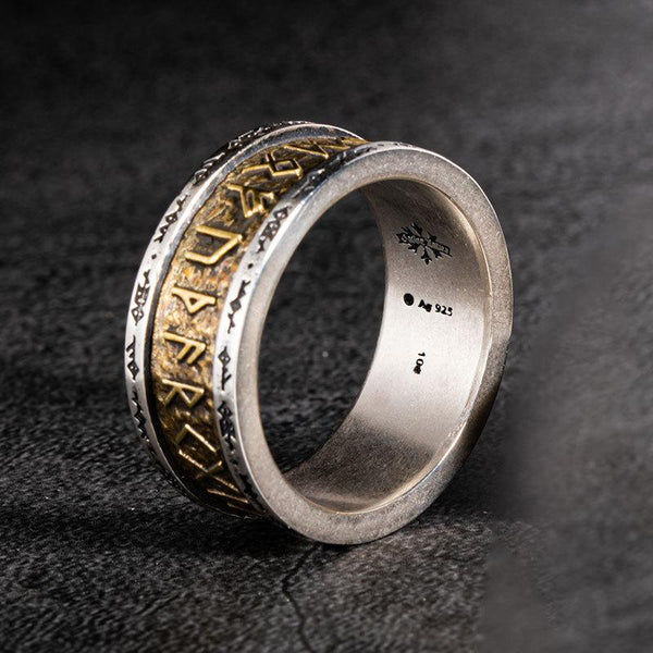 Vintage Viking Letters  Silver Ring