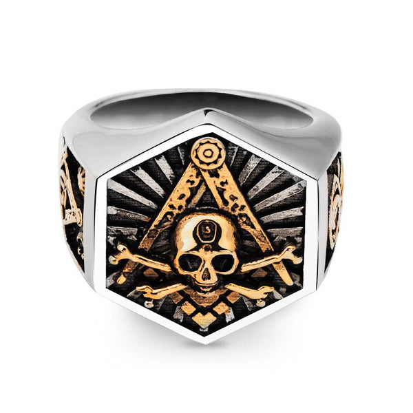 Vintage Titanium Steel Skull Ring