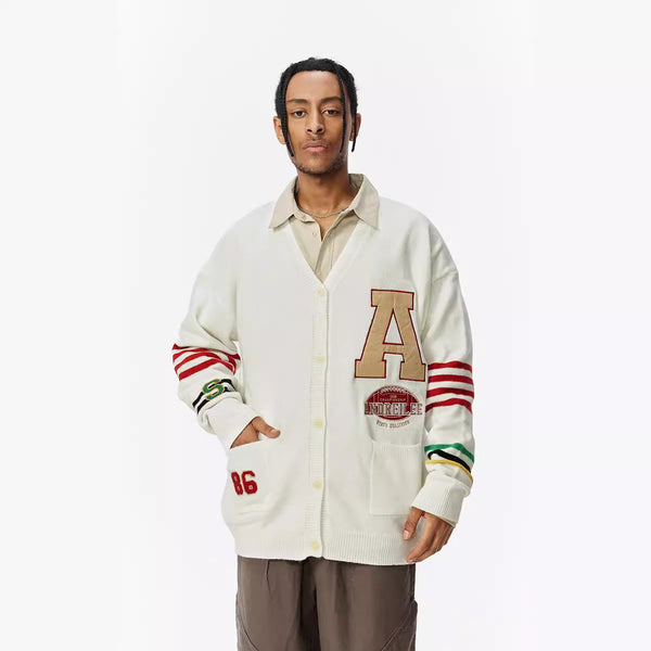 Herbst Varsity Patch Cardigan Pullover