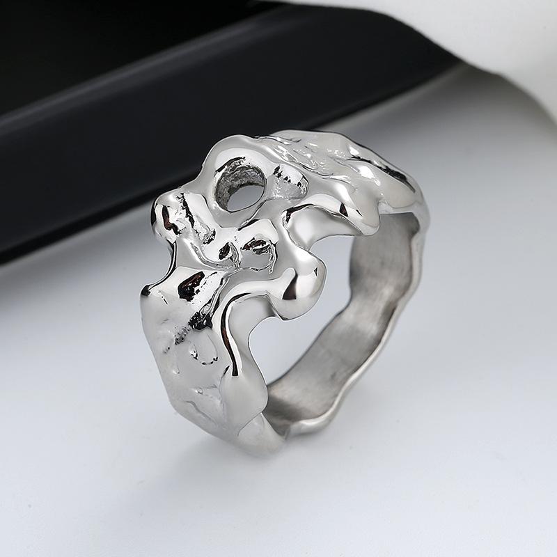 Front view of the white Skull Embrace Ring