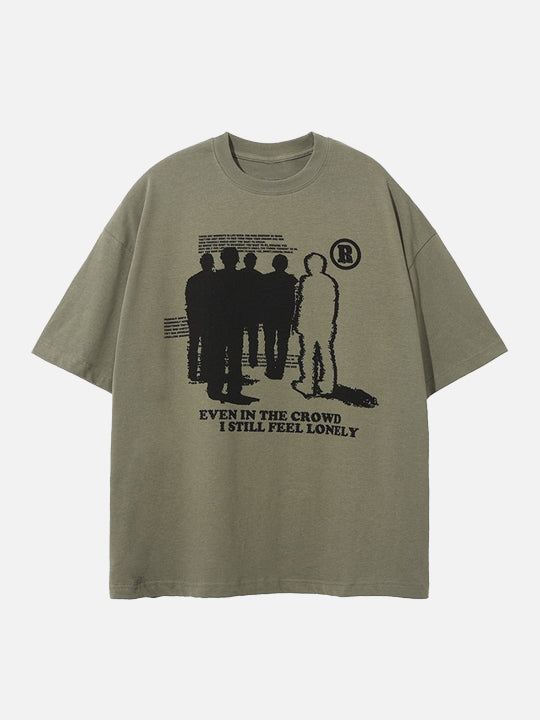 Camiseta extragrande vintage de Lonely Crowd