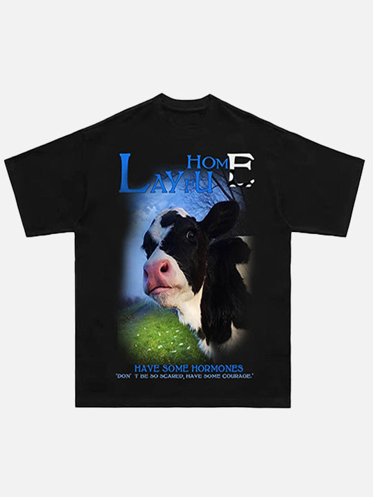 Courage Cow Print T-shirt