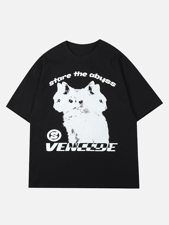 Stare The Abyss Hydra Cat Graphic T-Shirt – DAXUEN