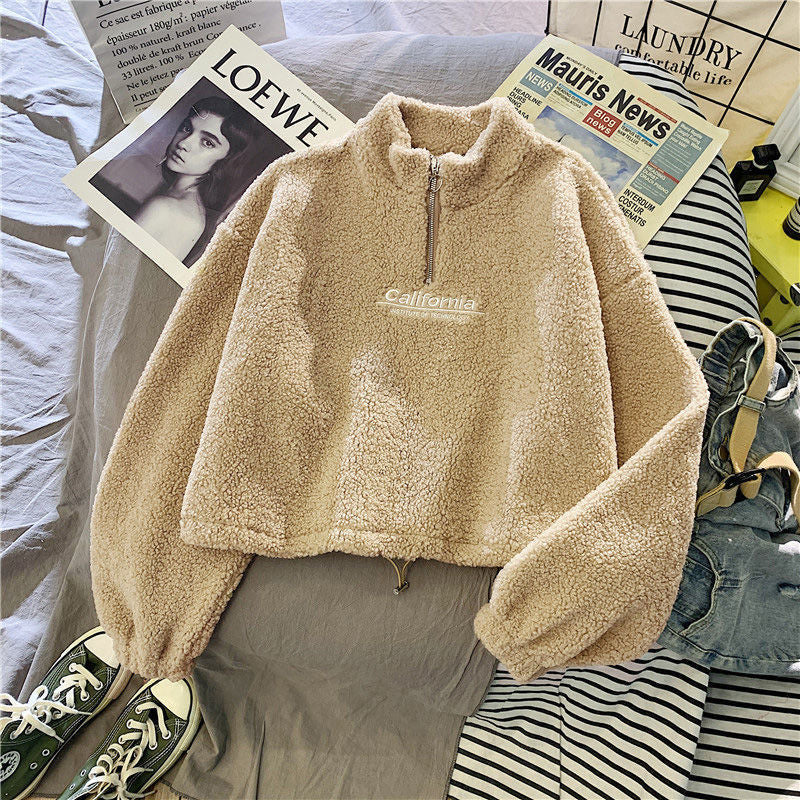 Teddy fur outlet sweatshirt