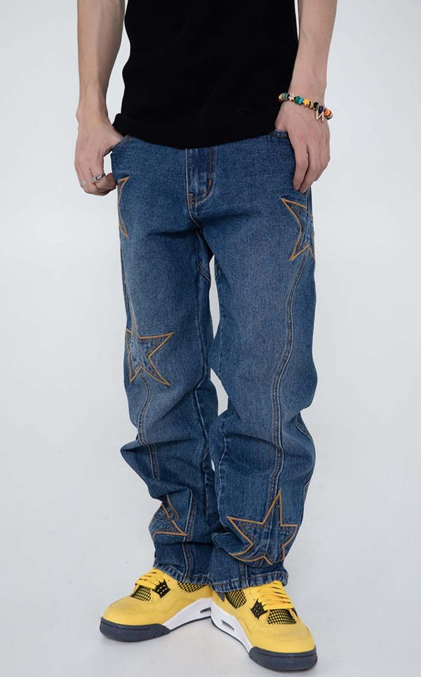 Stars Denim Pants