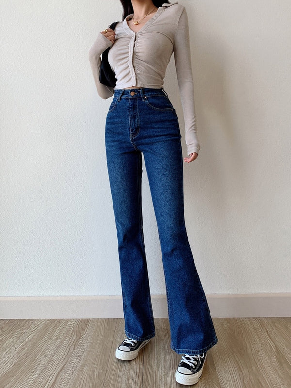 Skinny High-Waist Denim Pants