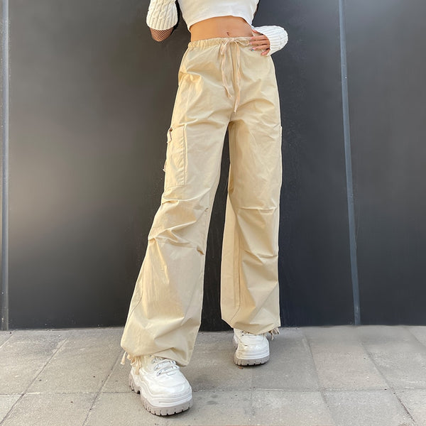 Women's Baggy Drawstring Cargo Pants