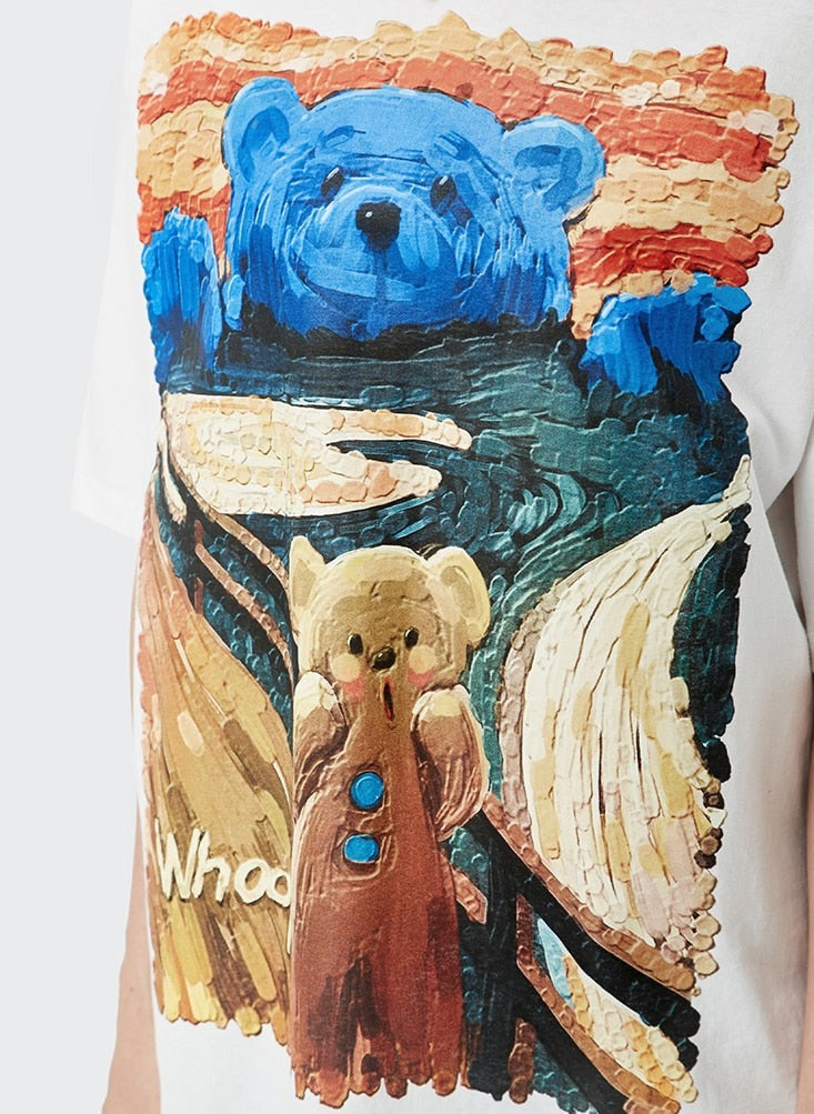 The Scream Funny Teddy Bear print